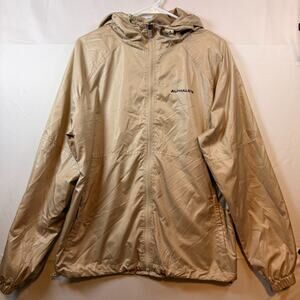 Alphalete Men's Lightweight Zip-Up Windbreaker Jacket Brown Size Small